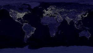 anthropocene Earth at night from space