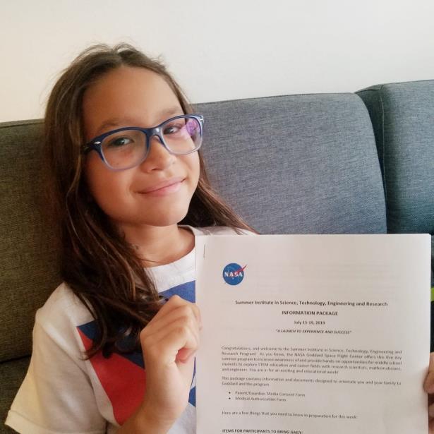 nina boricua Ema Reyes Torres NASA