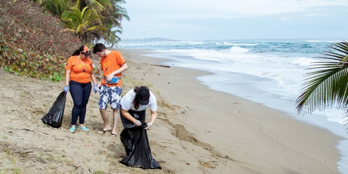 recoleccion de basura en la playa