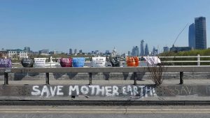 Waterloo Bridge during the Extinction Rebellion protest in London