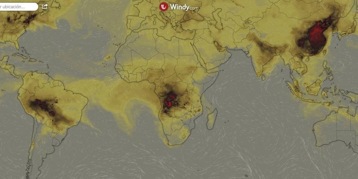 mapa de incendios en el mundo