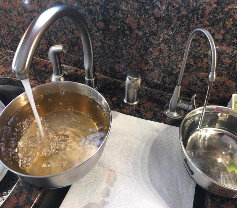agua con una alta concentracion de manganeso