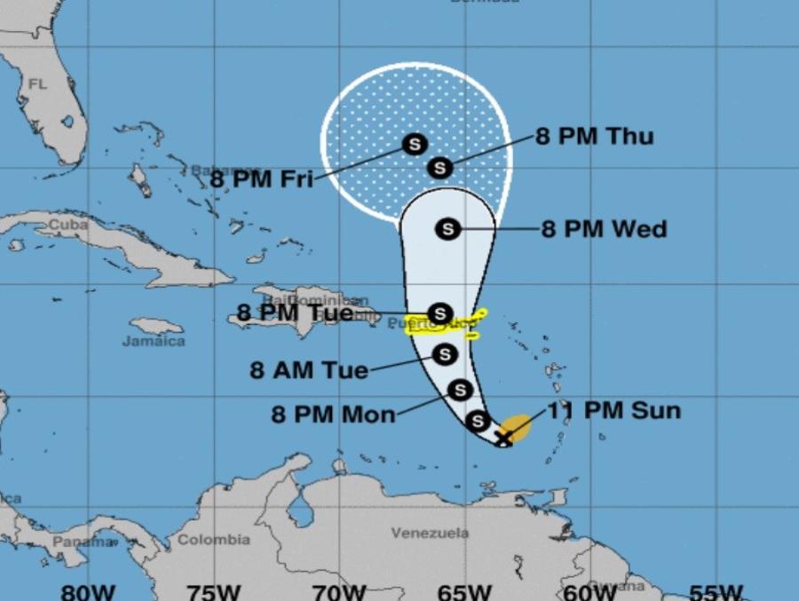 Trayecto Tormenta Karen