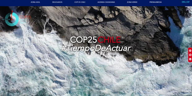 Pagina Oficial De La Organizacion De La COP25 En Chile