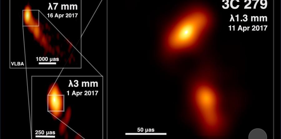 Chorro De Materia Emergiendo De Un Agujero Negro Estructura Del Jet 3C 279