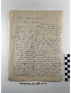 [Carta a Salvador Vives sobre invasión norteamericana a Puerto Rico], 13 de septiembre de 1898 Manuscrito, páginas 1 al 8 26.9 cm x 20.6 cm (10 5/8" x 8 1/8") Colección Para la Naturaleza, Fideicomiso de Conservación de Puerto Rico  PLN 001/003-018.011.003 #029