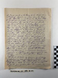 [Carta a Salvador Vives sobre invasión norteamericana a Puerto Rico], 13 de septiembre de 1898 Manuscrito, páginas 1 al 8 26.9 cm x 20.6 cm (10 5/8" x 8 1/8") Colección Para la Naturaleza, Fideicomiso de Conservación de Puerto Rico  PLN 001/003-018.011.003 #029