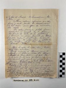 [Carta a Salvador Vives sobre invasión norteamericana a Puerto Rico], 13 de septiembre de 1898 Manuscrito, páginas 1 al 8 26.9 cm x 20.6 cm (10 5/8" x 8 1/8") Colección Para la Naturaleza, Fideicomiso de Conservación de Puerto Rico  PLN 001/003-018.011.003 #029