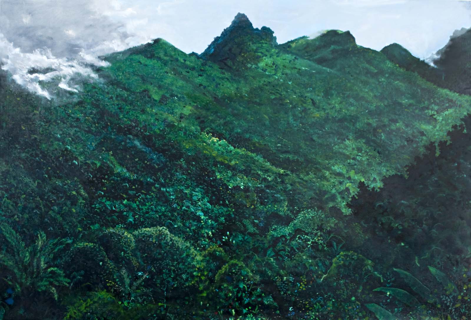 Jorge Zeno, The Last Mountain, El Yunque. Óleo sobre lienzo, 2009.